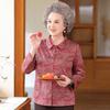 Elderly Women's Tang Style Floral Spring Thin Jacket