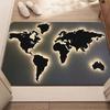 Luxury World Map Door Mat Gold Geographic Pattern Entrance Rug Soft Non-Slip Modern Minimalism Welcome Carpet for Home Decor
