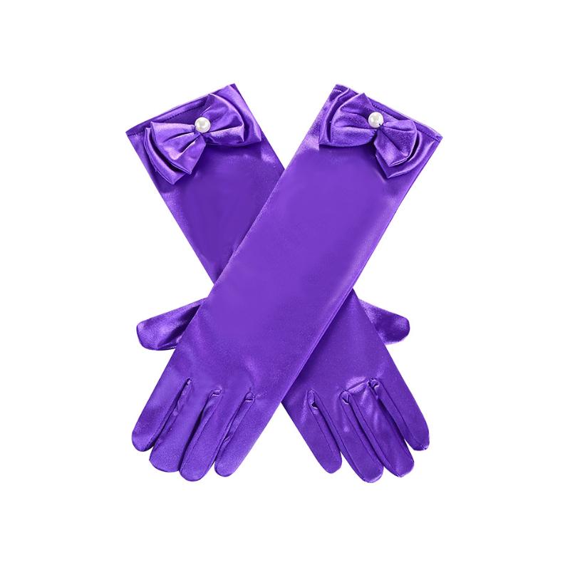 Dziewczynka Królewna Śnieżka Rękawiczki Przebranie Akcesoria Imprezowe Dzieci Księżniczka Cosplay Kostium Dla Elzy Anny Belle Rękawiczki Różowe Fioletowe Żółte