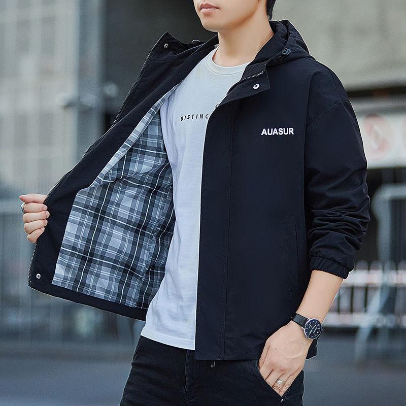Jacket Men's Spring and Autumn Hooded Camouflage Men's Korean Style Autumn Trend Jacket Work Wear Functional Casual Autumn Top
