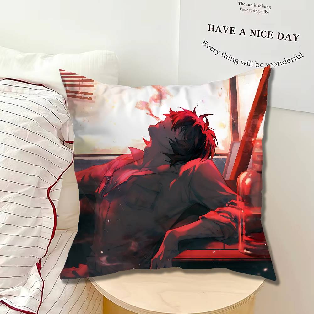 For Slow Damage Towa Pillow cases Organic Linen Pillow Case DoubleSided Print Cushion Cover for Sofa Home Decor Gift