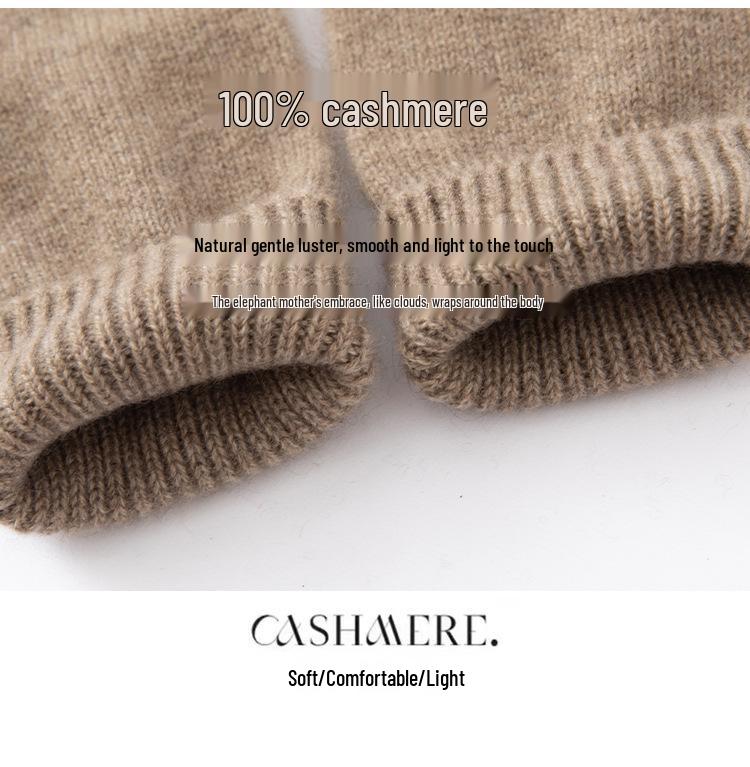 100% Pure Cashmere Extended Length Knit Gloves - Autumn/Winter Cycling Cold Protection