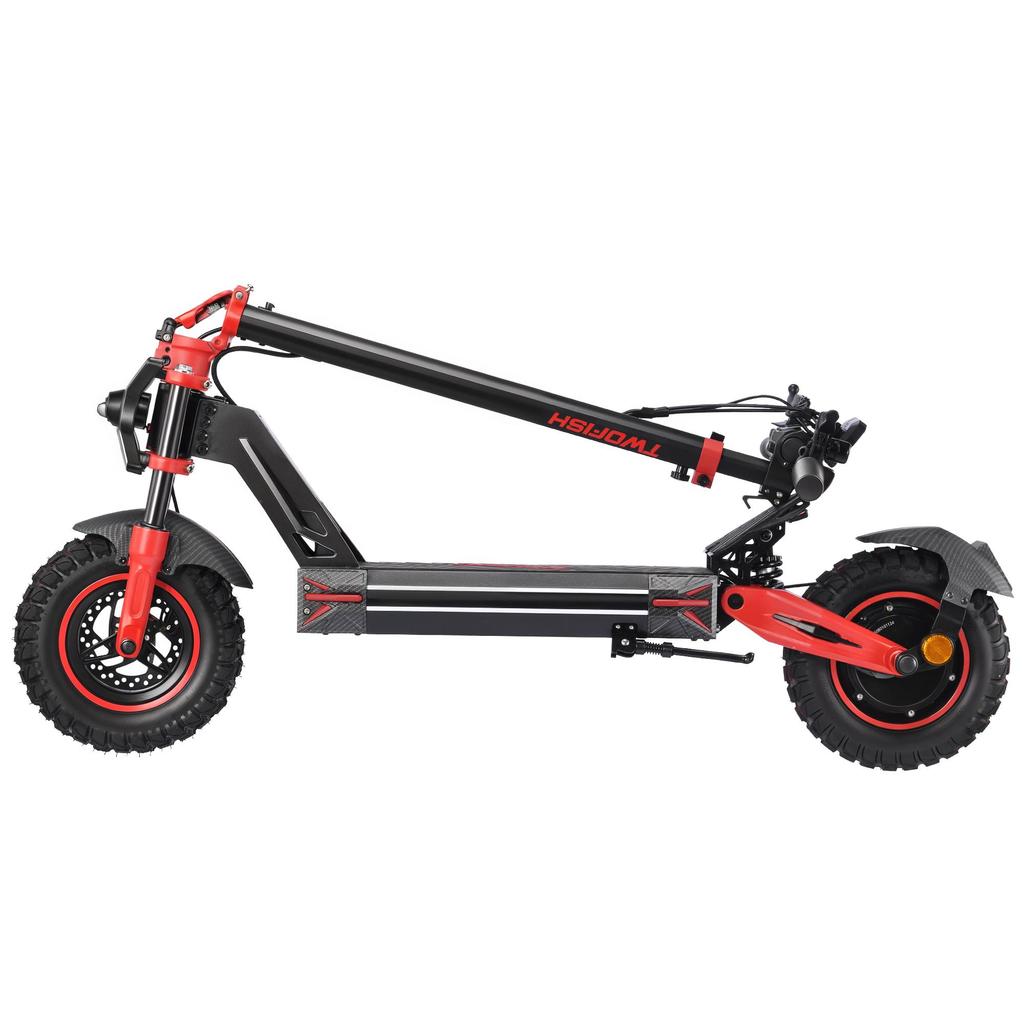 TWOFISH TW4 PRO Elektroroller für Erwachsene 2000W Hochleistungsmotor 52V 23AH Akku 11 Zoll Reifen Strapazierfähig Off-Road Fahren E-Scooter