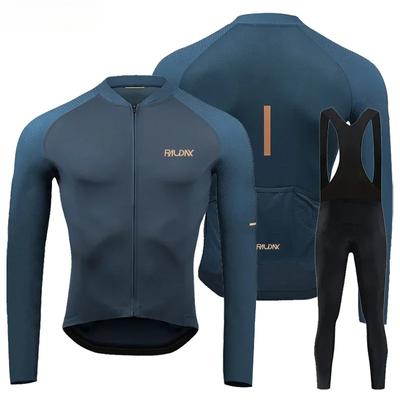 2025 Raudax Men's Summer Long Sleeve Cycling Jersey Set Breathable  Maillot Ropa Ciclismo  Spring and Autumn Cycling Clothing