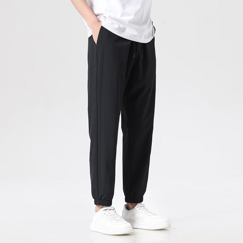 VUUG Men's Summer Ice Silk Cuffed Sport Pants