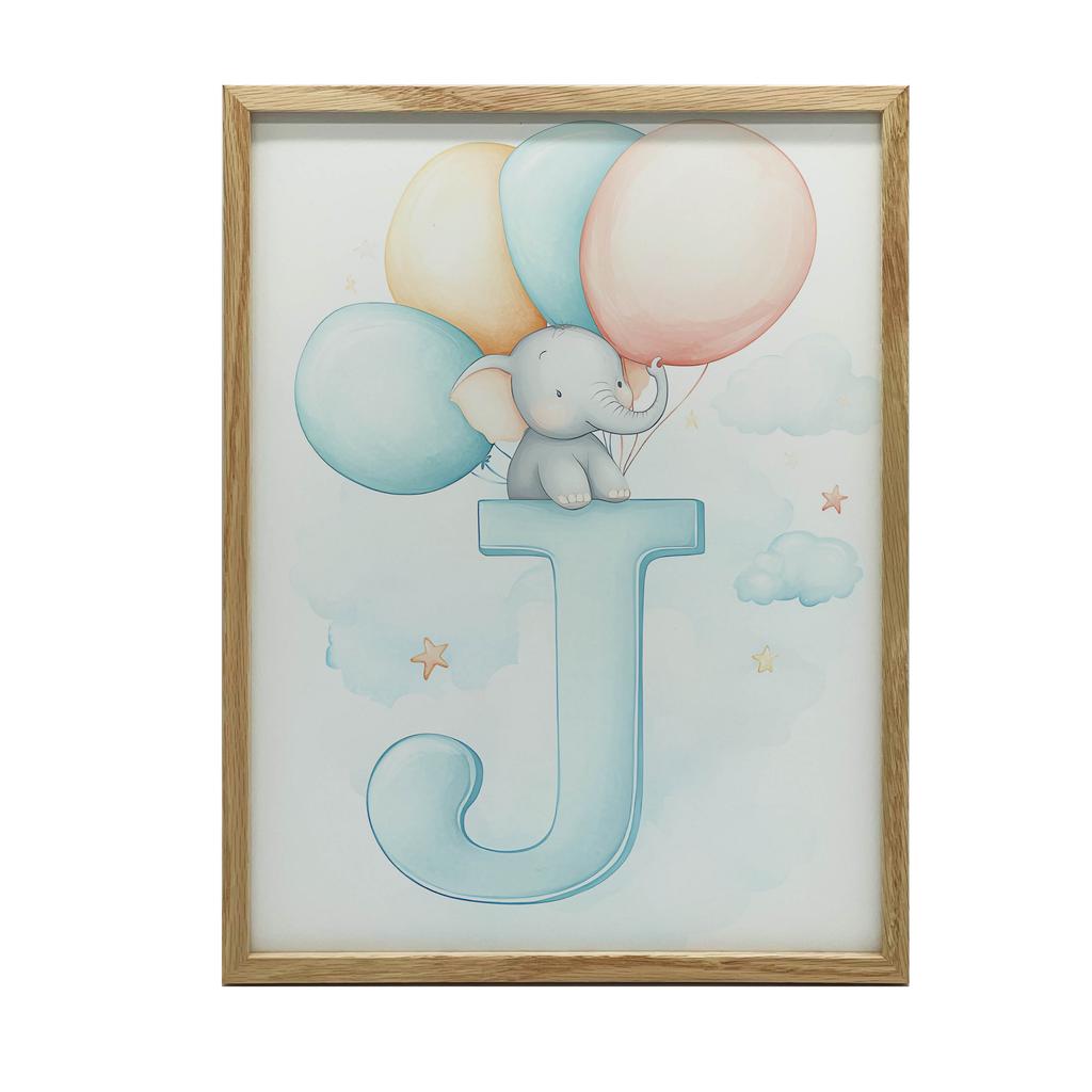 Plakat Słodki Słoń Na Literze J Plakat Słodki Słoń Na Literze J, 30X40 Cm, Bez Ramy, Papier Matowy 230 Gsm