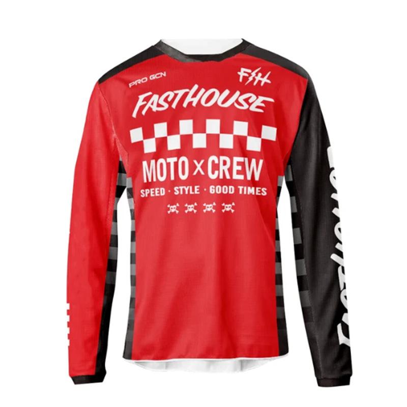 FASTHOUSE Outdoor Cross-country Motorcycle Riding Summer Quick-drying New Long-sleeved T-shirt Mountain Bike Downhill Suit