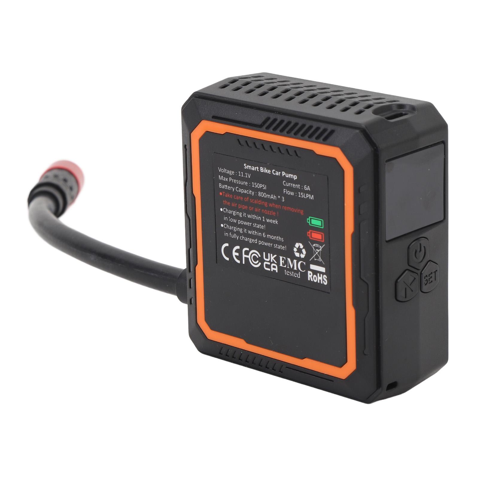 

150PSI беспроводной электрический воздушный насос для автомобиля мотоцикла велосипеда мяча баскетбол футбол светодиодный дисплей