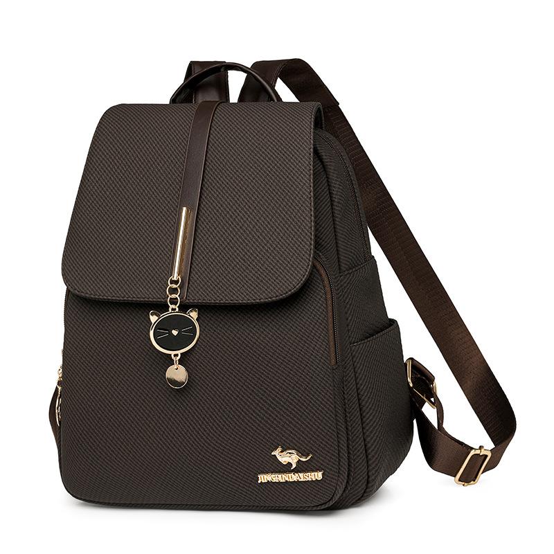 

Рюкзак, Дорожный женский рюкзак, Модный школьный рюкзак большой вместимости кофейный