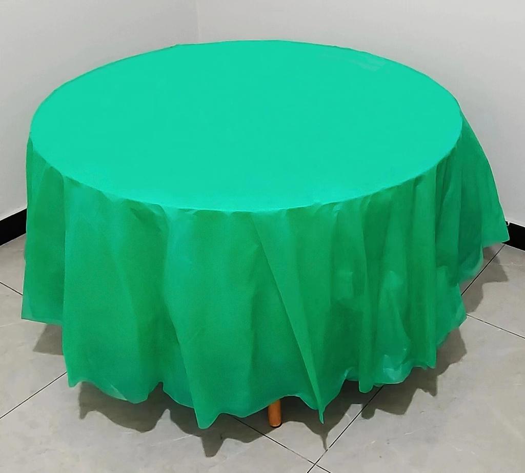4er-Pack Premium Einweg-Plastiktischdecke 84" Runde Tischabdeckung für Geburtstage, Hochzeiten, Weihnachten, Jubiläen