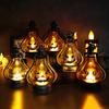 Halloween LED Candle Lamp Battery Powered Portable Lightweight Wind Light Desktop Ornament Halloween Decor Props (10.5 x 15cm)