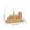 Gothic Cathedral Model Architectural with Base Miniature 3D Wooden Puzzle for