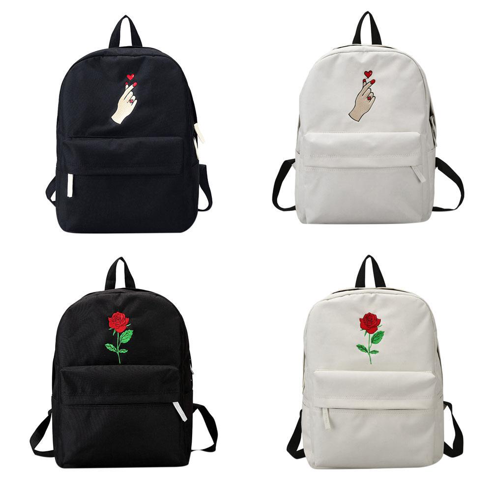 embroidered canvas backpack