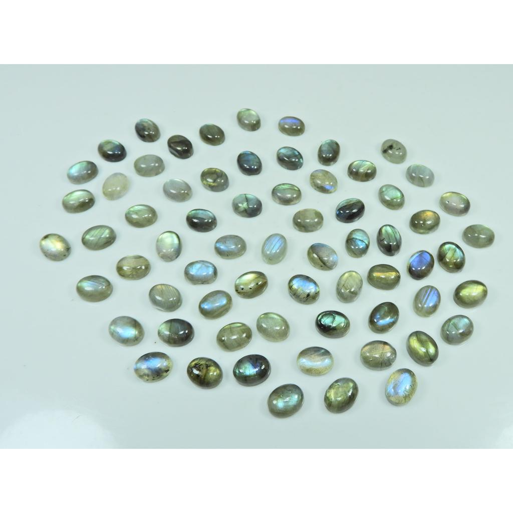 7X9MM Natural Labradorite Oval Cabochon Loose Gemstone 65Pcs Lot 152 Cts. C-3130