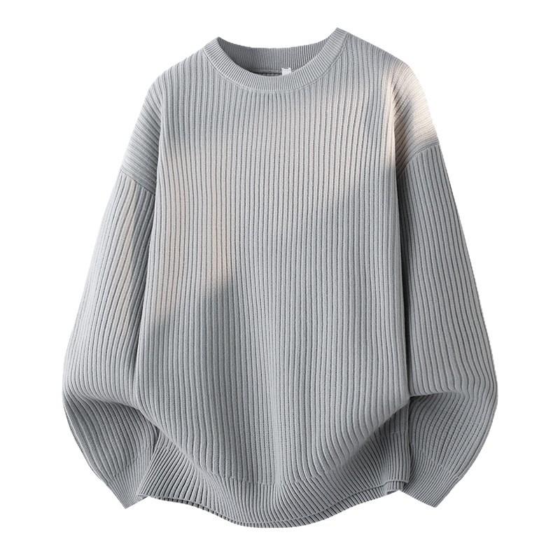 Suéter de punto casual para hombre con cuello redondo Otoño Top Básico