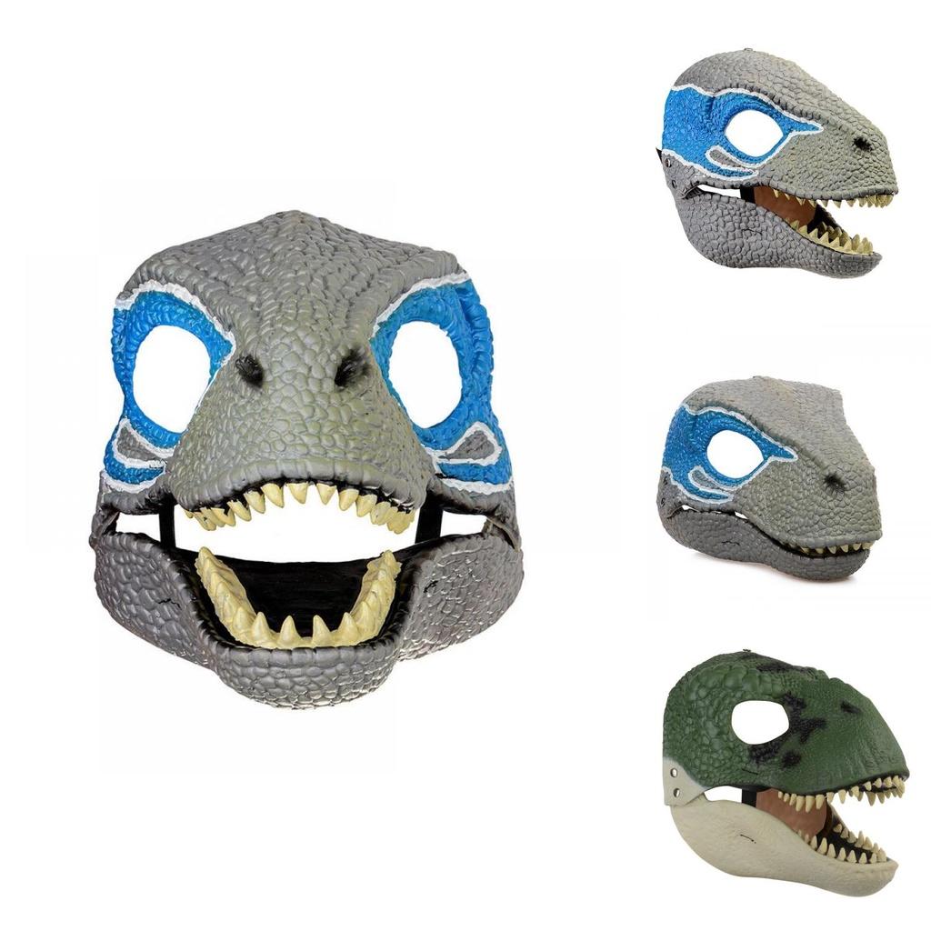 Halloween Christmas Dinosaur Mask Realistic Skin Texture Moving Mouth