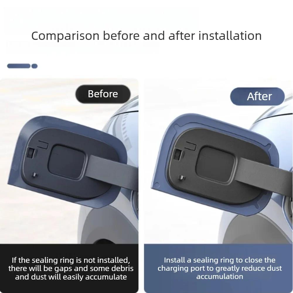 For Leapmotor B03X A10 2026 Charging Port Cover Seal Ring Silicone Protective Ring Waterproof Dustproof Car Exterior Accessories