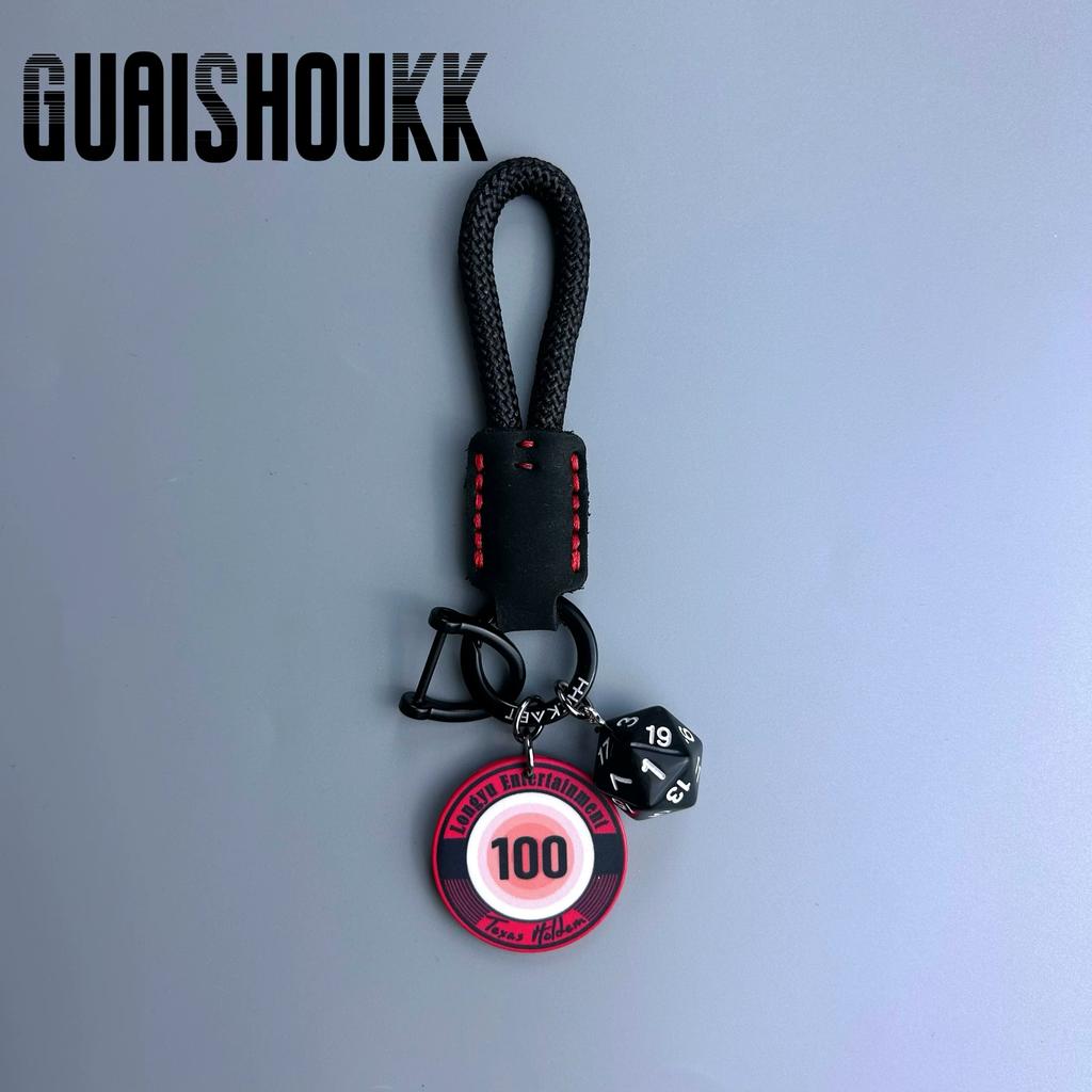 Hand rope, good luck chips, car keychain pendant, boys couple key ring, schoolbag pendant, girls small gift.