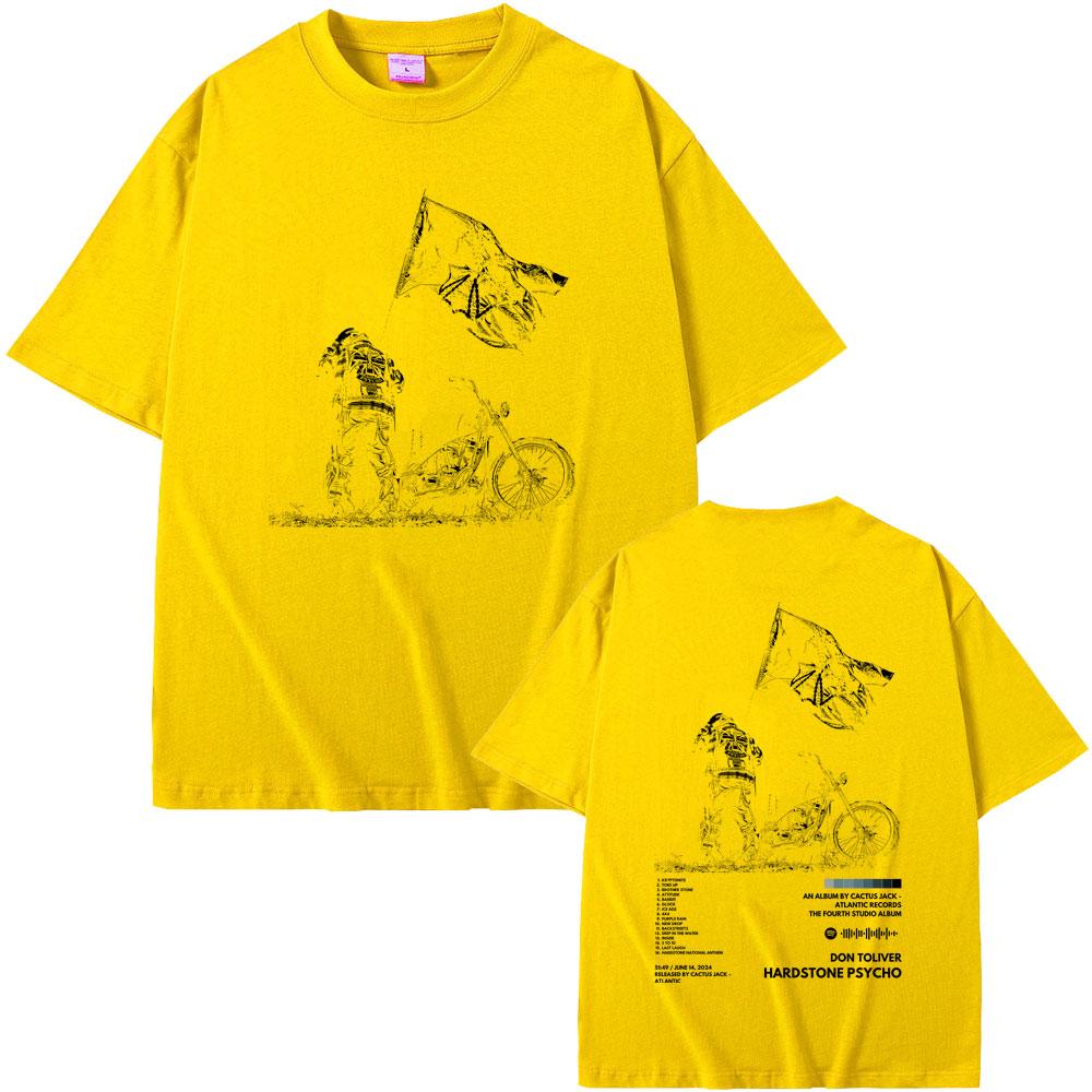 New Hot Sale Rapper Don Toliver Hardstone Psycho Graphic Tshirt Men's Hip Hop Oversized T-shirt Male Fashion Crewneck T Shirts