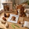 Knitting Accessories Bundle Highland Cow Hat Crochet Kit, Halloween Pumpkin Spider Hood Creative Hobby Gift for Adults DIY Handmade Craft Kit