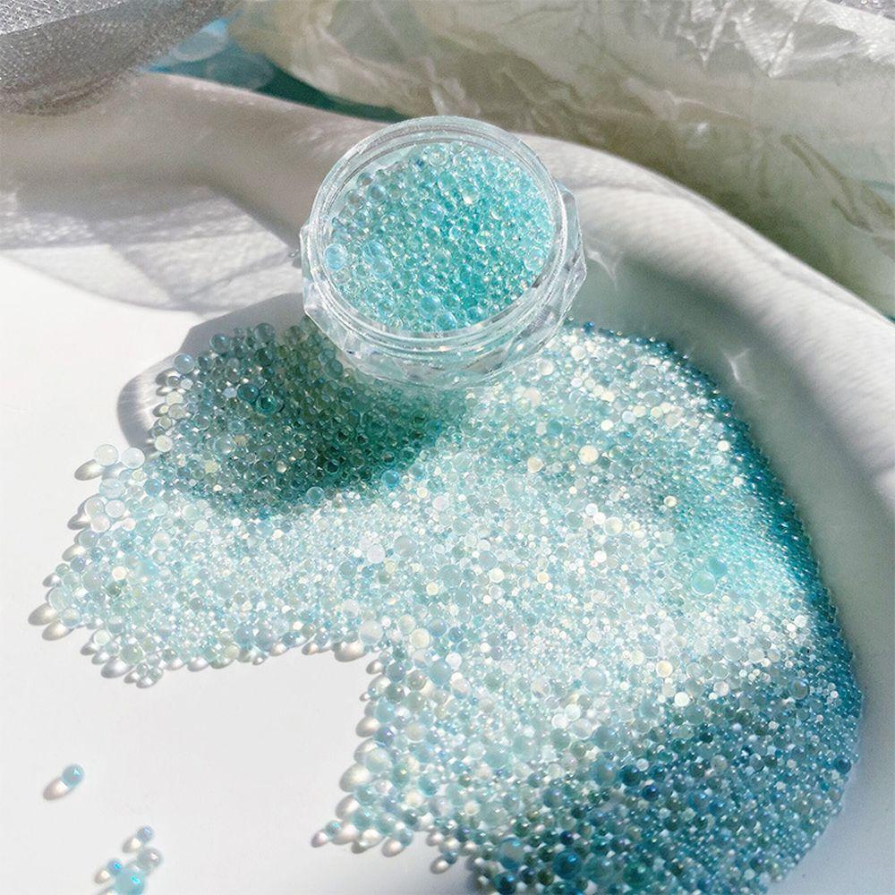 Ornament Crystal Jewelry Making 3D Nail Art Decoration Bubble Bead Nail Art Rhinestones Nail Charms синий