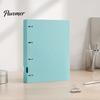 Notebook Production Folder 4-Hole Document Folder/A4 File Bag, Durable PP Portable Storage Compact Binder Folder, Macaron Colors Lightweight Organizer
