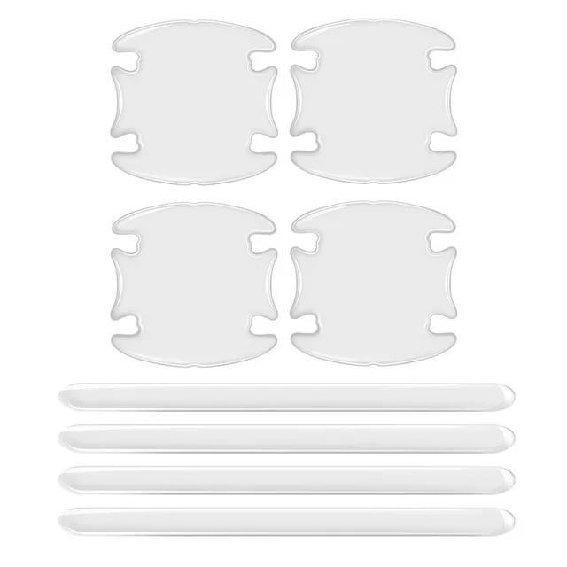 4/8PCS Car Door Handle Bowl Scratch Protective Stickers Universal Invisible Cars Sticker Handle Anti-collision Protection Strip