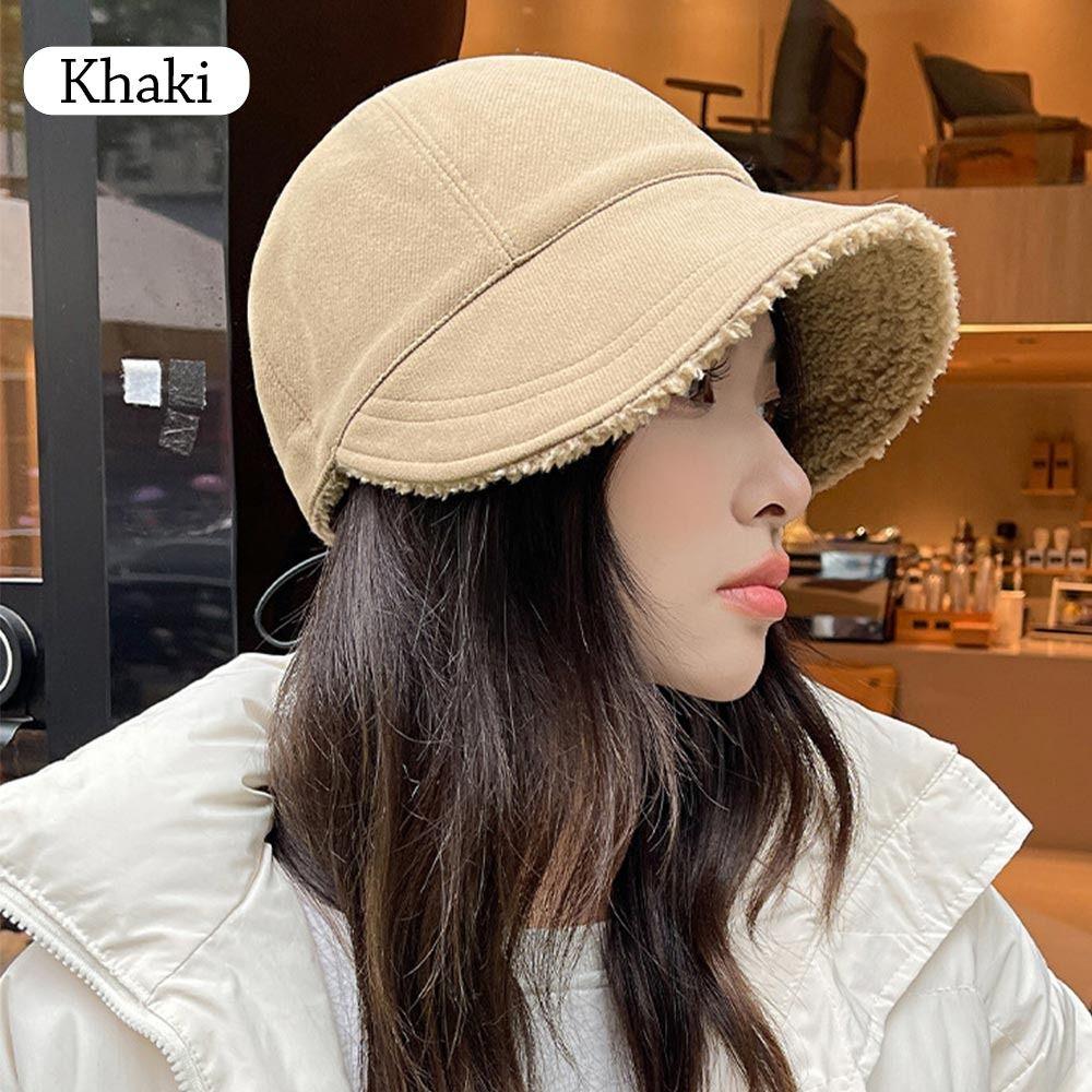 

Кепки-бомберы для девочек, теплые шапки из овечьей шерсти, бейсболки, кепки-панамки, бейсболки хаки