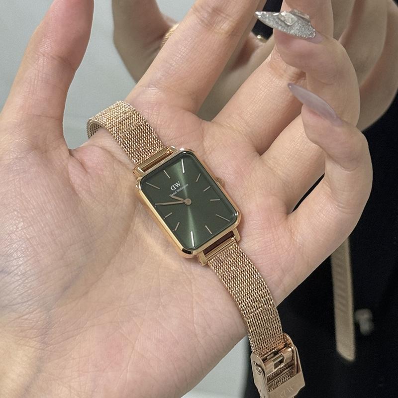 Daniel Wellington European and American watches for women, watches, quartz movement, stainless steel strap, 20*26mm, white dial, women's DW00100431