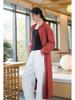 Women's Distressed Ramie Trench Coat: Casual, Slimming, and Elegant Long Cardigan