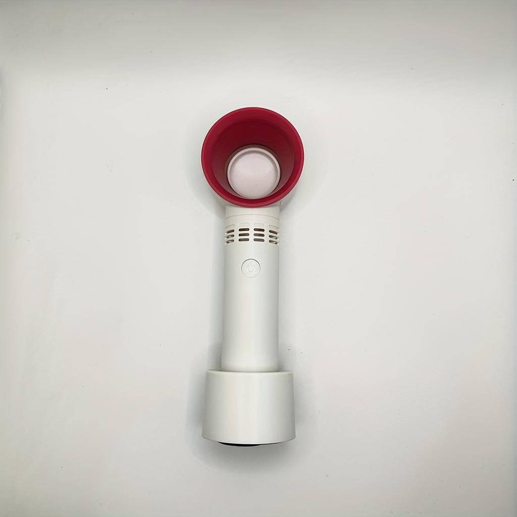 1PC USB Rechargeable Bladeless Handheld Fan, Portable Mini Desktop Fan, with Three Speeds, Suitable for Travel, Officeroom Use.