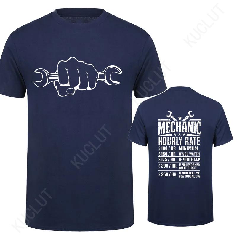 Tricou pentru bărbați Topuri Tarif orar mecanic Tricou unic Tricou bărbătesc Inginer reparații auto Design grafic Tricou Îmbrăcăminte Idee de cadou