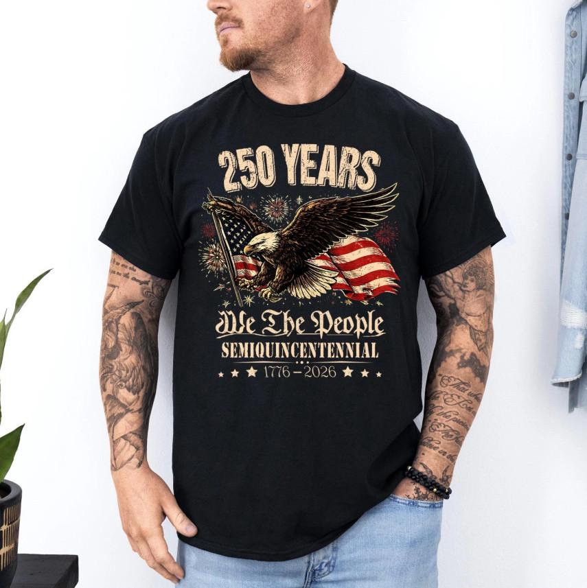 250 Years Birthday 1776-2026 250th Anniversary Patrirotic We The People T-Shirt S разноцветный