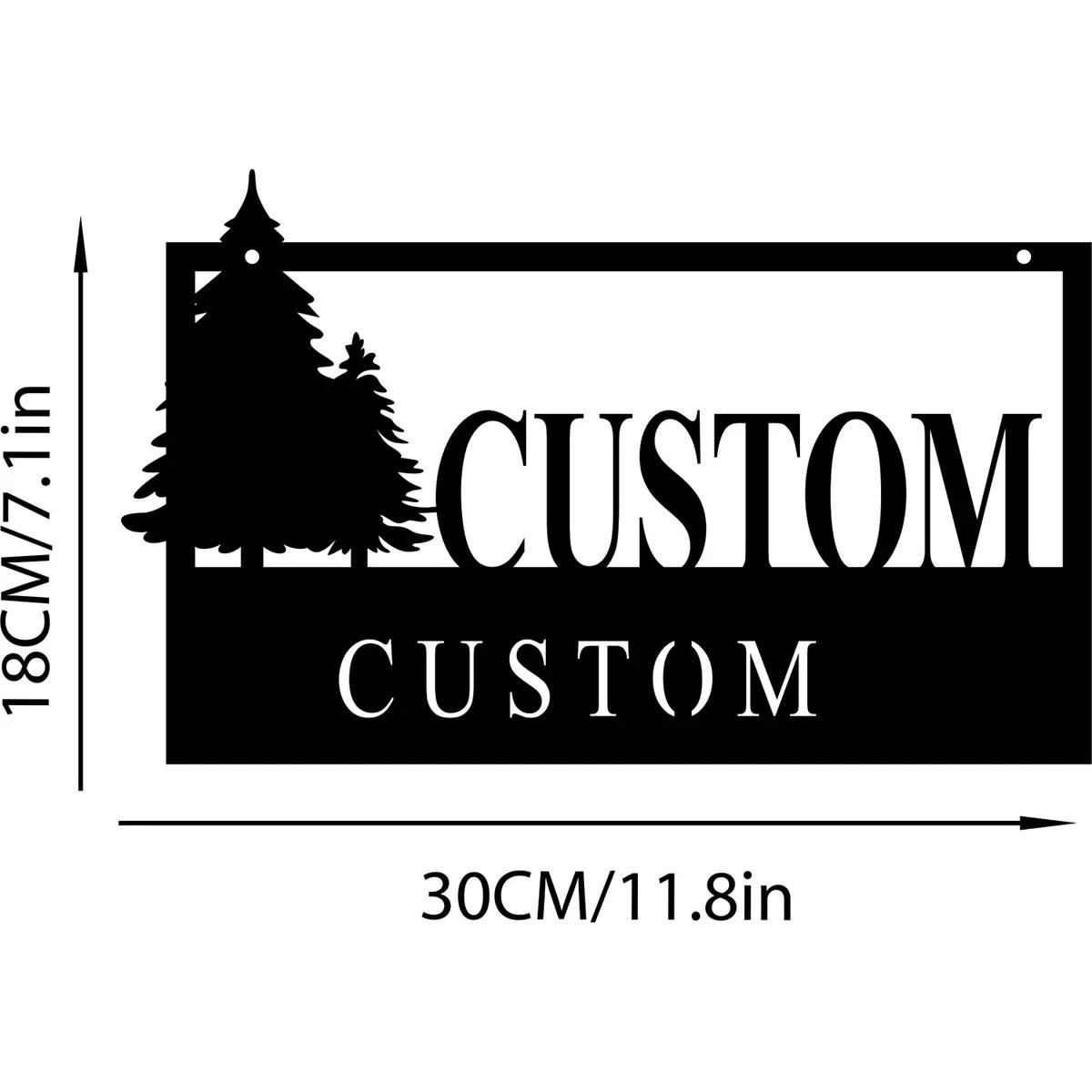 Custom Metal Address Sign, Personalized House Number Plaque, Mailbox Name Plate for Garden, Outdoor Decor