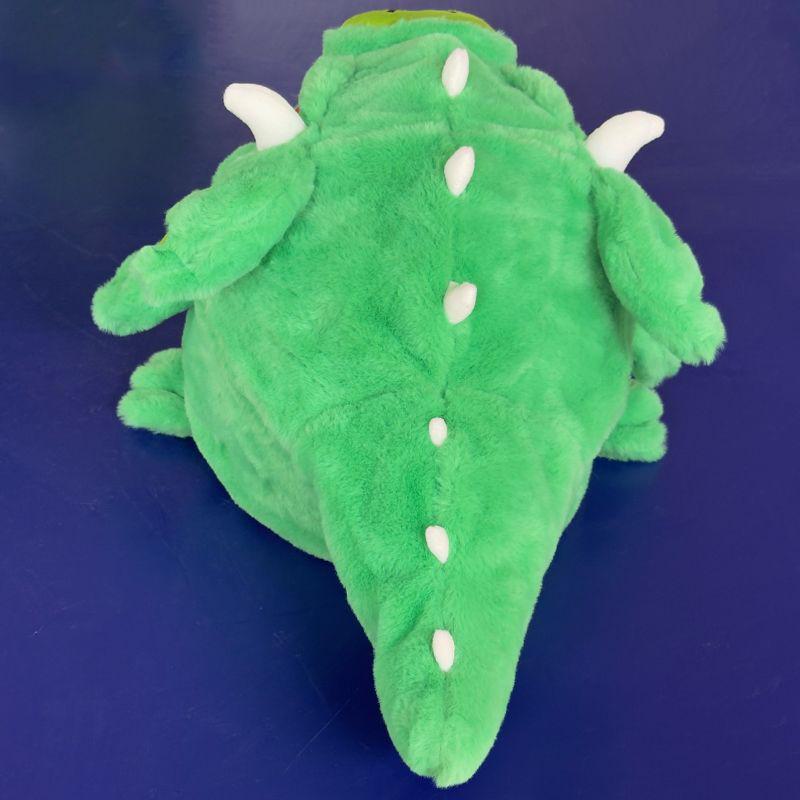 Green Flying Dragon Plush Cartoon Motorcycle Helmet Cover - Dragon Head Personality Accessories