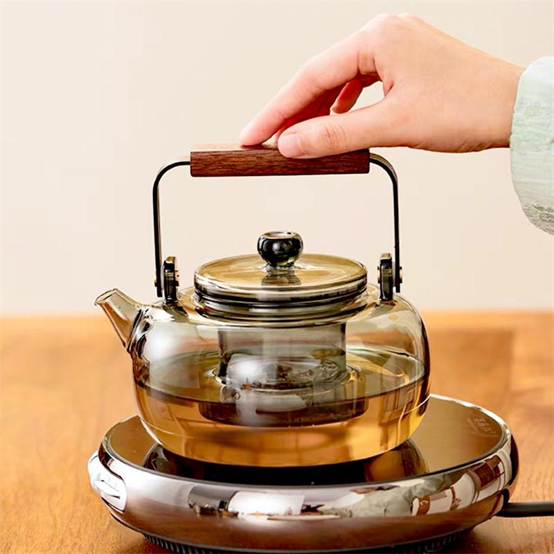 700ml High Borosilicate Glass Teapot Chinese Tea Ceremony Tea Kettle With Linner Strainer for Electric Ceramic Stove