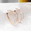 55MM Heart Imitation Pearl Hoop Earrings Big Circle Smooth Women Exaggerated Golden Hyperbole Metal Large Ear Jewelry Gift Aros