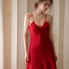 Women's Summer Silk-Style Nightdress: Sexy, Adjustable Straps, One-Piece