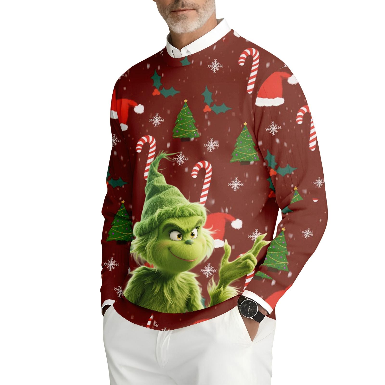 

Мужская толстовка с круглым вырезом и длинными рукавами из рубчатого трикотажа XL арбуз красный