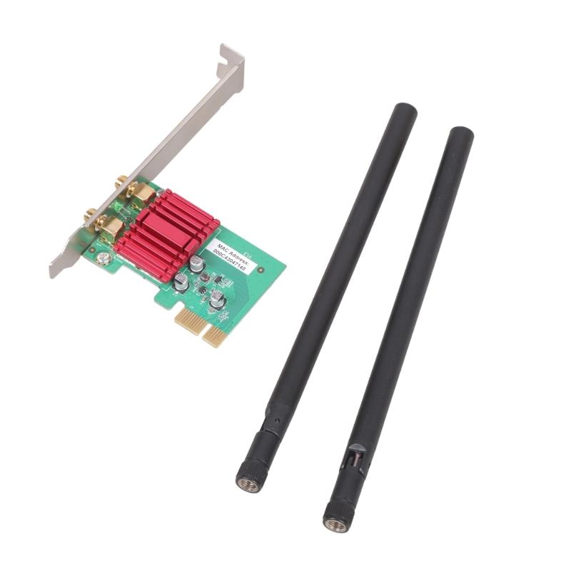 RTL8812AE Fast Speed Double Band PCIExpress WiFi Card 1200Mbps 5G/2.4G BT4.2 Technology Compatibles Desktop Computers
