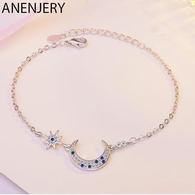 Bracelets For Women Micro CZ Zircon Moon Star Bracelet Big Brand Jewelry Pulseira