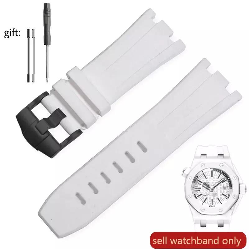 Watch Band Silicone Men's 28mm for AP Audemars and Piguet Royal Oak Offshore 15400 15703 26471 26474 15703 15706 Watch Strap