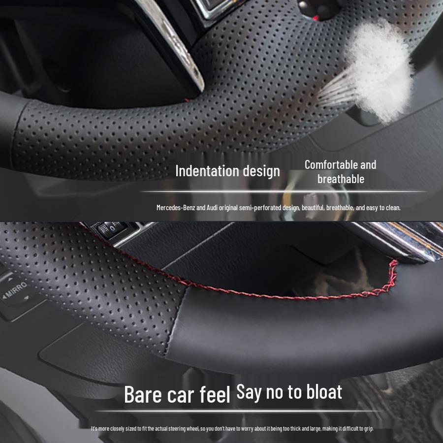 Zakázkové ručně šité potahy na volant a rukojeti pro Mercedes-Benz GLC260, E300, GLE, GLA, GLB