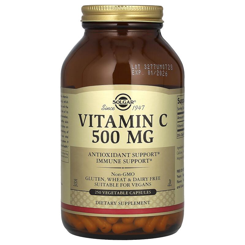 Vitamin C, 500 Mg, 250 Vegetable Capsules