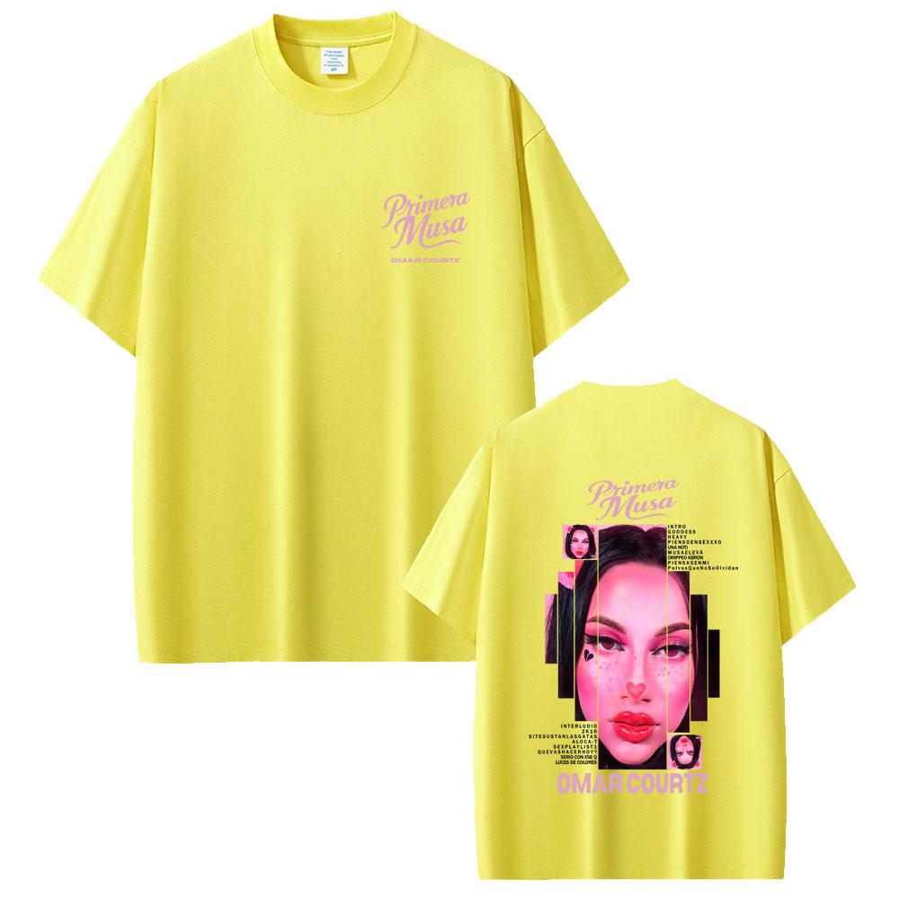 Omar Courtz Primera Musa Album Graphic Tshirt Men Women Hip Hop Fashion Pop Music T Shirts Casual Cotton Short Sleeve Tshirts