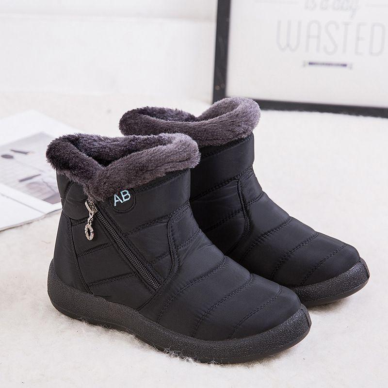 Stylish Womens Winter Warm Shoes Snow Boots With Soft Fur-lining Waterproof Design