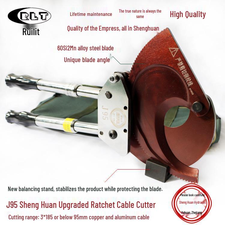 Sheng Huan J40-J100 Ratchet Cable and Wire Cutter/Stripper for Copper & Aluminum