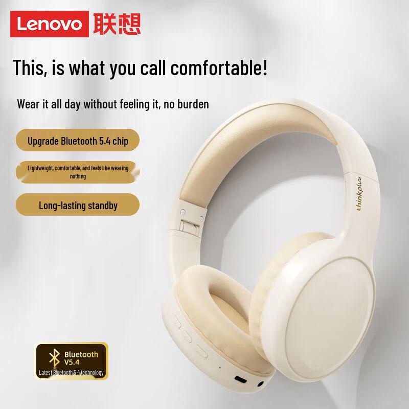 ThinkPlus Lenovo TH30 Over-Ear Bluetooth 5.4 Headphones