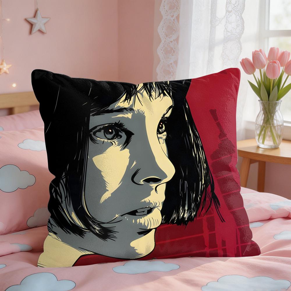 LLeon PPoster Classic Film Cushion Cover Square Short Plush Pillow Case Living Room Sofa Home Decor Funda X