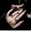 Niche Design Sense Light Luxury Cold Wind Spider Combination Black Versatile Ring Women's Personality Fashion Open Ring
